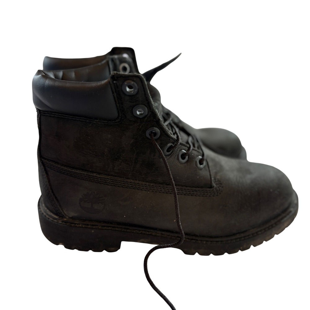 Timberland 6 Inch Premium Waterproof Black Nubuck Boot Junior 5M 12907 Primaloft